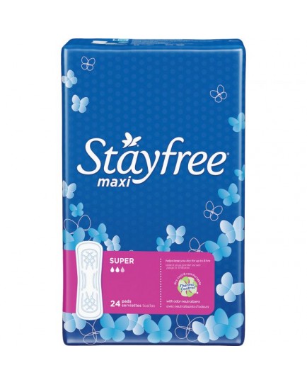 STAYFREE MAXI-PAD SUPER 10 PACK - 12 CT.